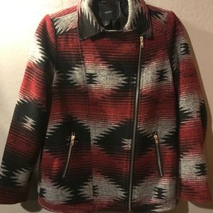 Forever 21 Navajo Coat wool blend Size S